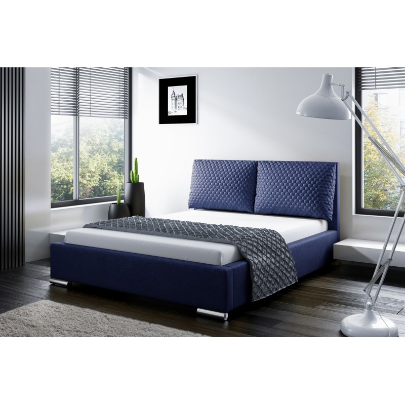 Upholstered Baju bed with a bedding storage compartment, Riv fabric Upholstered Baju bed with a bedding storage compartment, Riv fabric