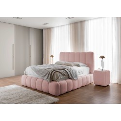 Łóżko tapicerowane Beti z pojemnikiem na pościel – elegancja i komfort w jednym | [NAZWA SKLEPU]