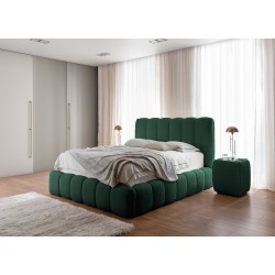 Łóżko tapicerowane Beti z pojemnikiem na pościel – elegancja i komfort w jednym | [NAZWA SKLEPU]