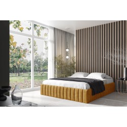 The Begi upholstered bed with a bedding storage compartment – comfort and elegance in your bedroom