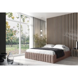 Łóżko tapicerowane Begi z pojemnikiem na pościel – komfort i elegancja w Twojej sypialni
