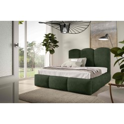 The Omega upholstered bed with a storage compartment for bedding, Boucle, Balo 20089 - comfort and style in one