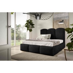 Omega Upholstered Bed with Bedding Storage Boucle, Balo 20082 - comfort and style in one