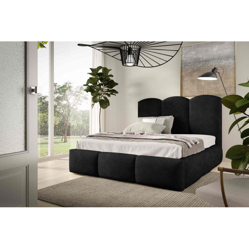 Omega Upholstered Bed with Bedding Storage Boucle, Balo 20082 - comfort and style in one Omega Upholstered Bed with Bedding Storage Boucle, Balo 20082 - comfort and style in one