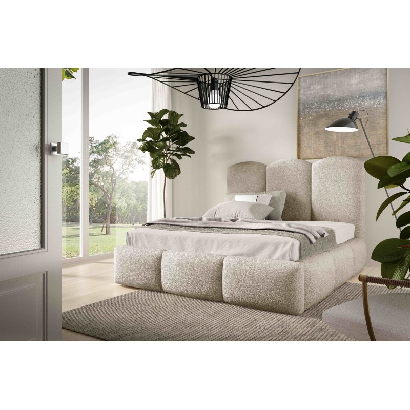 Omega Upholstered Bed with Storage for Bedding Boucle, Balo 20074 - comfort and style in one Omega Upholstered Bed with Storage for Bedding Boucle, Balo 20074 - comfort and style in one