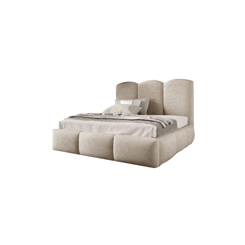 Omega Upholstered Bed with Storage for Bedding Boucle, Balo 20074 - comfort and style in one Omega Upholstered Bed with Storage for Bedding Boucle, Balo 20074 - comfort and style in one