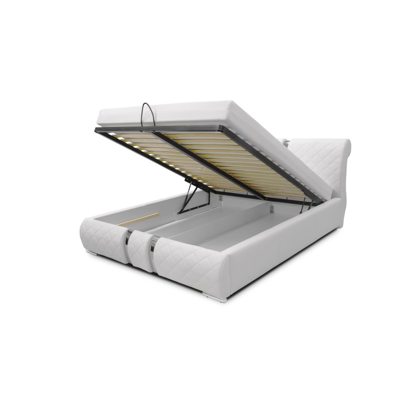 The Padova upholstered bed with a storage compartment - unparalleled comfort and elegance in your bedroom The Padova upholstered bed with a storage compartment - unparalleled comfort and elegance in your bedroom