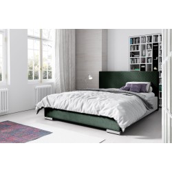 Bero Upholstered Bed with Bedding Storage Velour, Riviera 38 - Style and Comfort in One