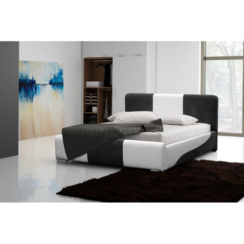 Orio Upholstered Bed with Bedding Storage | Best Quality Eco Leather, Madrid 920 + Dot 95 Orio Upholstered Bed with Bedding Storage | Best Quality Eco Leather, Madrid 920 + Dot 95