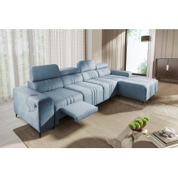 Verona XII Mix Corner Sofa with Sleeping Function Velour, Vena 6 - elegance and comfort in one piece of furniture