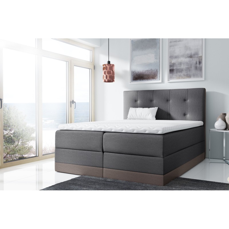 Lino continental bed with bedding containers - Comfort and functionality Lino continental bed with bedding containers - Comfort and functionality