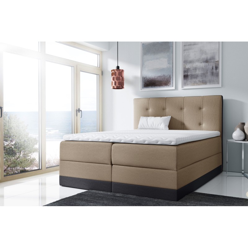 Lino continental bed with bedding containers - Comfort and functionality Lino continental bed with bedding containers - Comfort and functionality
