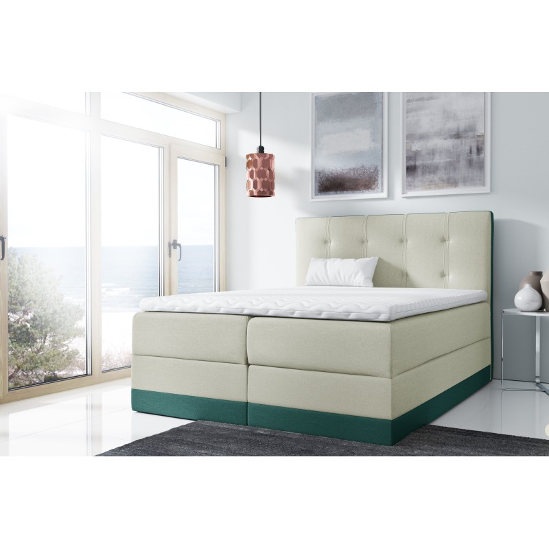 Lino continental bed with bedding containers - Comfort and functionality Lino continental bed with bedding containers - Comfort and functionality
