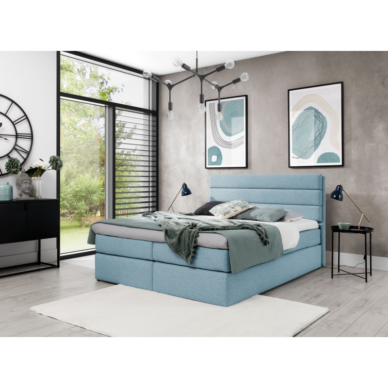 Alto Continental Bed in Raquel 4 Fabric - Comfort and Design in One Alto Continental Bed in Raquel 4 Fabric - Comfort and Design in One