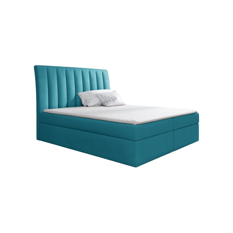 Luxurious and comfortable Rene continental bed with a storage compartment for bedding. Luxurious and comfortable Rene continental bed with a storage compartment for bedding.