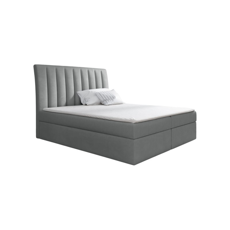 Luxurious and comfortable Rene continental bed with a storage compartment for bedding. Luxurious and comfortable Rene continental bed with a storage compartment for bedding.