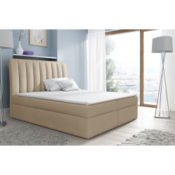 Luxurious and comfortable Rene continental bed with a storage compartment for bedding.
