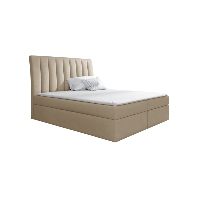 Luxurious and comfortable Rene continental bed with a storage compartment for bedding. Luxurious and comfortable Rene continental bed with a storage compartment for bedding.