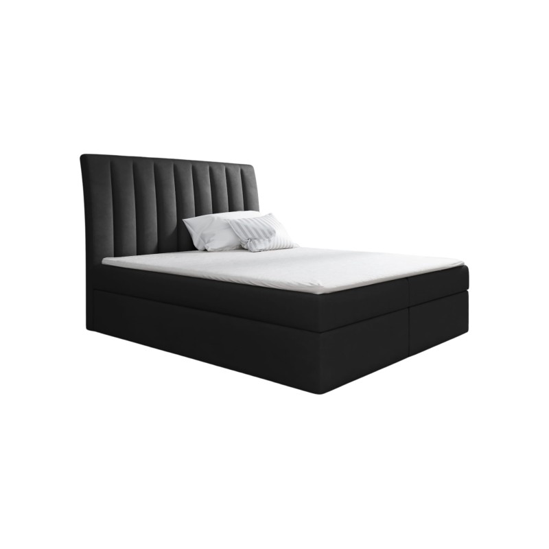 Luxurious and comfortable Rene continental bed with a storage compartment for bedding. Luxurious and comfortable Rene continental bed with a storage compartment for bedding.