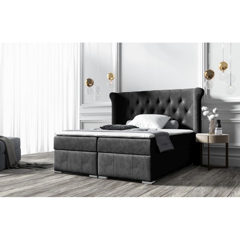 Łóżko kontynentalne Simo z pojemnikiem na pościel tkanina nan, Mat velvet 99 – komfort i elegancja w Twojej sypialni. Łóżko kontynentalne Simo z pojemnikiem na pościel tkanina nan, Mat velvet 99 – komfort i elegancja w Twojej sypialni.