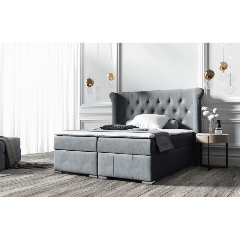 Łóżko kontynentalne Simo z pojemnikiem na pościel tkanina nan, Mat velvet 99 – komfort i elegancja w Twojej sypialni. Łóżko kontynentalne Simo z pojemnikiem na pościel tkanina nan, Mat velvet 99 – komfort i elegancja w Twojej sypialni.