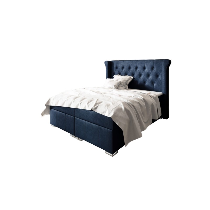 The Simo continental bed with a storage container in Mat velvet 99 fabric – comfort and elegance in your bedroom. The Simo continental bed with a storage container in Mat velvet 99 fabric – comfort and elegance in your bedroom.