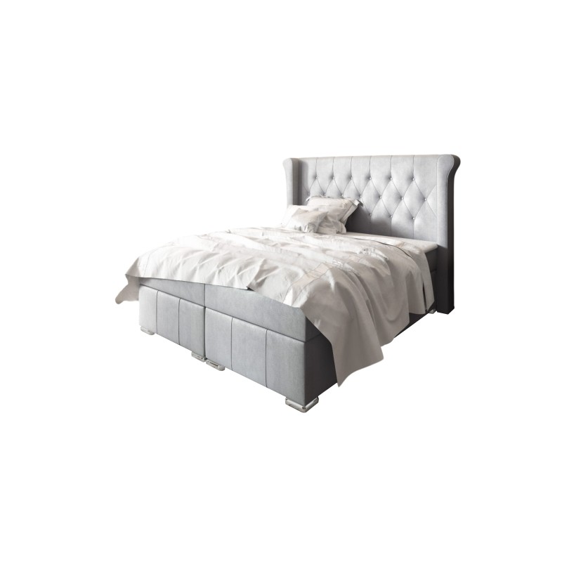 The Simo continental bed with a storage container in Mat velvet 99 fabric – comfort and elegance in your bedroom. The Simo continental bed with a storage container in Mat velvet 99 fabric – comfort and elegance in your bedroom.