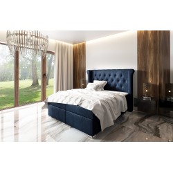 The Simo continental bed with a storage container in Mat velvet 99 fabric – comfort and elegance in your bedroom.