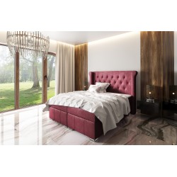 The Simo continental bed with a storage container in Mat velvet 99 fabric – comfort and elegance in your bedroom.