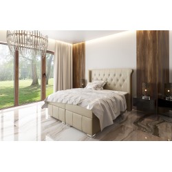 The Simo continental bed with a storage container in Mat velvet 99 fabric – comfort and elegance in your bedroom.