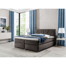 Łóżko kontynentalne Line z ozdobnymi przeszyciami – elegancja i komfort snu
