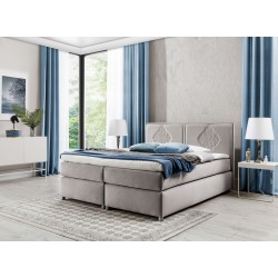 Line continental bed with decorative stitching – elegance and sleeping comfort