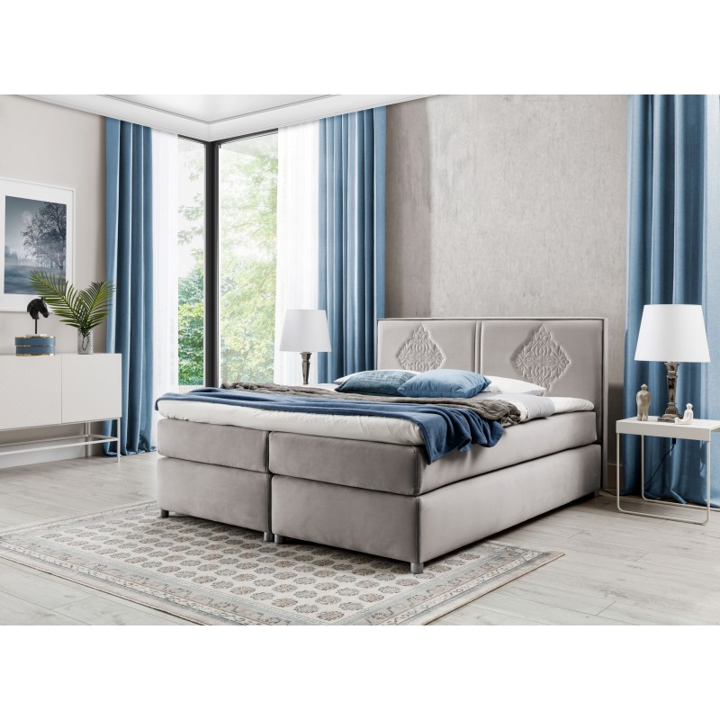 Line continental bed with decorative stitching – elegance and sleeping comfort Line continental bed with decorative stitching – elegance and sleeping comfort