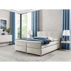 Line continental bed with decorative stitching – elegance and sleeping comfort