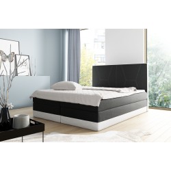Luxury continental bed Zone with bedding storage - fabric nan, Inari 100 + Soft 17