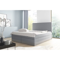 Luxury continental bed Zone with bedding storage - fabric nan, Inari 100 + Soft 17