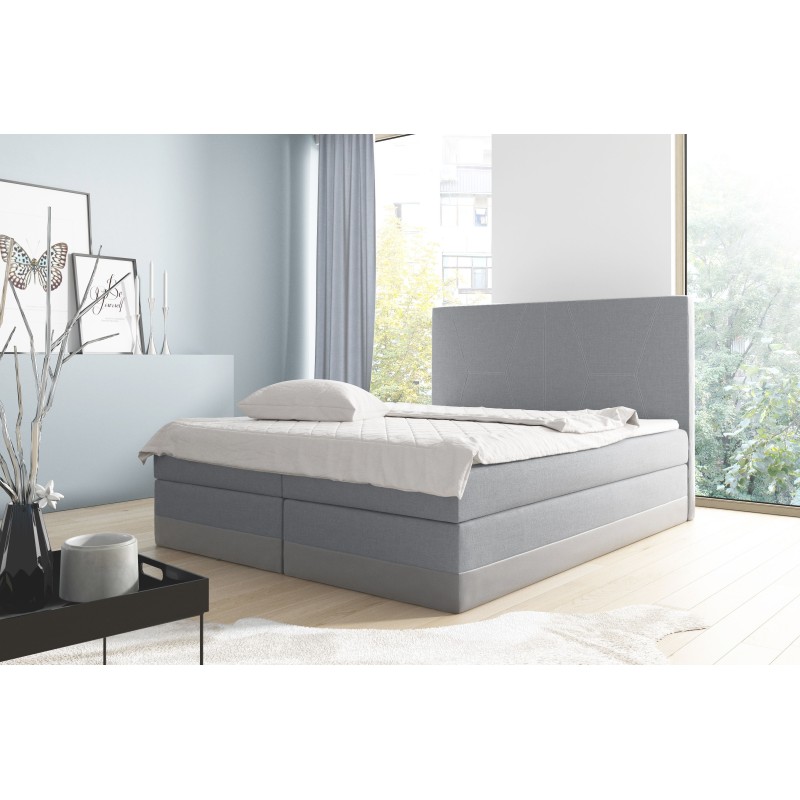 Luxury continental bed Zone with bedding storage - fabric nan, Inari 100 + Soft 17