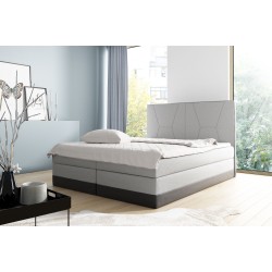 Luxury continental bed Zone with bedding storage - fabric nan, Inari 100 + Soft 17