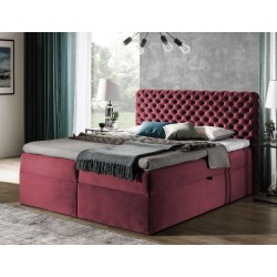 Luksusowe Łóżko Kontynentalne Chesterfield z Pamięcią - nan, Riviera 97 16 | Sypialnia w Stylu Premium