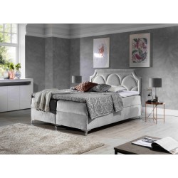 Mire continental bed with a storage container for bedding, fabric Monolith 09