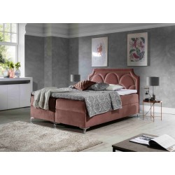 Mire continental bed with a storage container for bedding, fabric Monolith 09