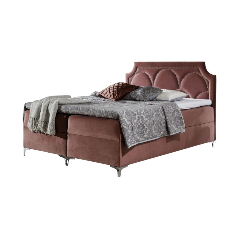 Mire continental bed with a storage container for bedding, fabric Monolith 09 Mire continental bed with a storage container for bedding, fabric Monolith 09