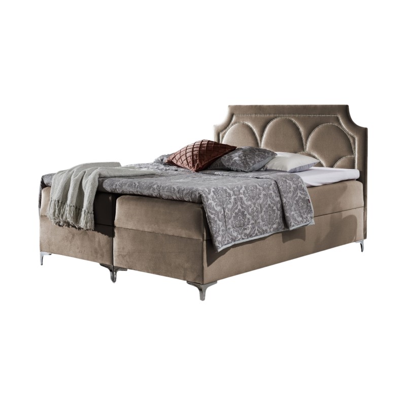 Mire continental bed with a storage container for bedding, fabric Monolith 09 Mire continental bed with a storage container for bedding, fabric Monolith 09