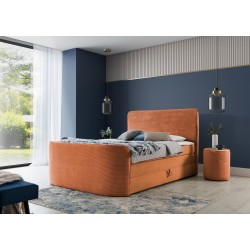 Luxury Bedroom Comfort | Continental Bed Forma with Storage Ottomans in Fabric
