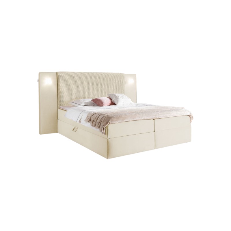 Cama Continental de Lujo Noxar con Iluminación Sensorial Cama Continental de Lujo Noxar con Iluminación Sensorial