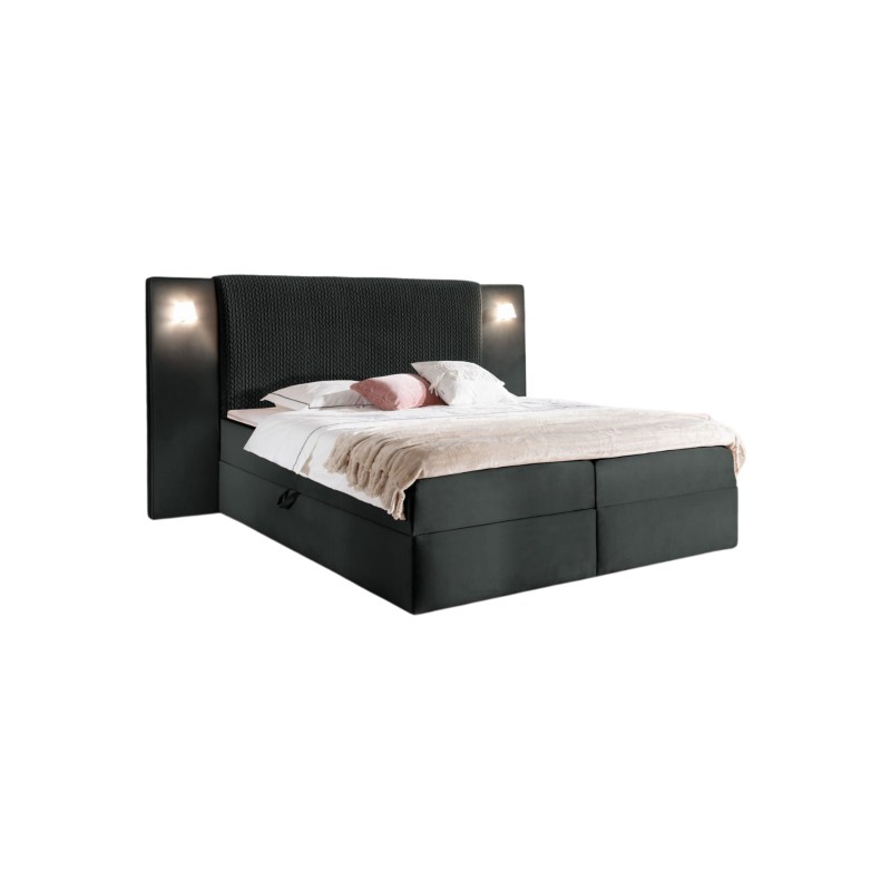Cama Continental de Lujo Noxar con Iluminación Sensorial Cama Continental de Lujo Noxar con Iluminación Sensorial