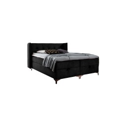 Continental bed Alvo with bedding storage in nan fabric Continental bed Alvo with bedding storage in nan fabric