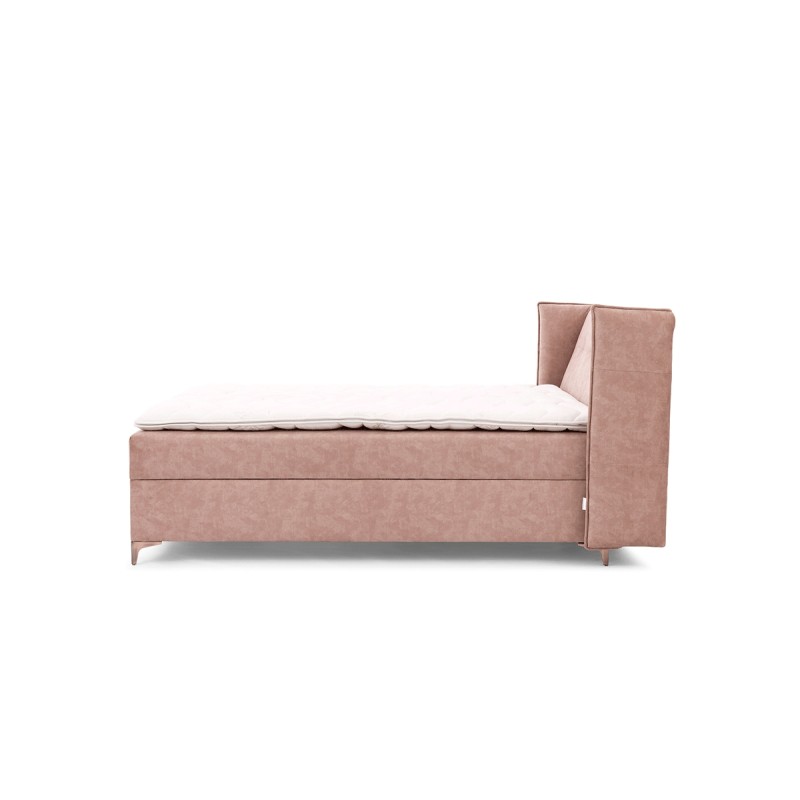 Continental bed Alvo with bedding storage in nan fabric Continental bed Alvo with bedding storage in nan fabric