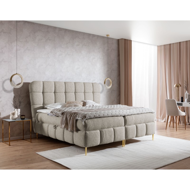 Prismo continental bed with decorative tufting – elegance and sleeping comfort Prismo continental bed with decorative tufting – elegance and sleeping comfort