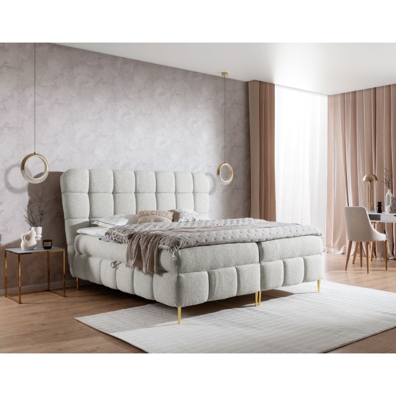 Prismo continental bed with decorative tufting – elegance and sleeping comfort Prismo continental bed with decorative tufting – elegance and sleeping comfort